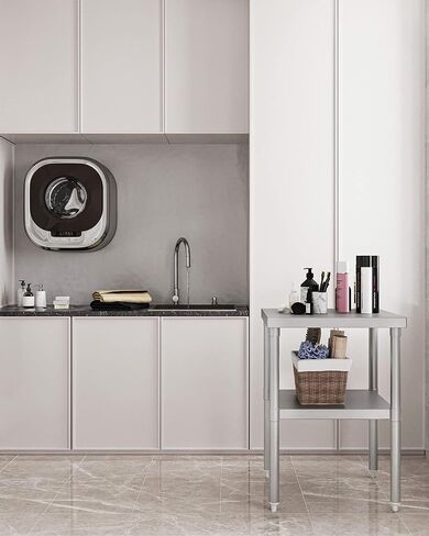 24" x 24" Stainless Steel Work Table NSF Certified Heavy Duty Commercial Kitchen Prep Table with Undershelf for Home, Restaurant, Hotel, Silver in Kuwait