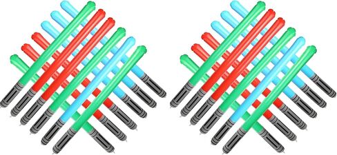 Inflatable Light Saber Sword Toys 12PCS 4 Green 4 Red 4 Blue for Birthday Party Favor in Kuwait