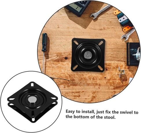 4-Inch Heavy Duty Bar Stool Swivel Plate Replacement Sturdy Steel Swivel Base for Smooth Rotation for Home Bar and Office Use in Saudi Arabia