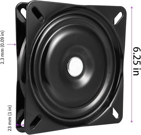 JEUIHAU 2 Pack 6.25 Inches Bar Stool Swivel Plate, Black Bar Stoosl Swivel Plate, Seat Swivel Bases Mount Plate for Bar Stool, Chair, 300 Lbs Load Capacity in Saudi Arabia