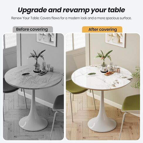 Table Top 31.5″ Round Ivory Sintered Stone - Heat Scratch Stain Resistant for Dining Office Bar Patio, Weatherproof Easy Clean in Kuwait