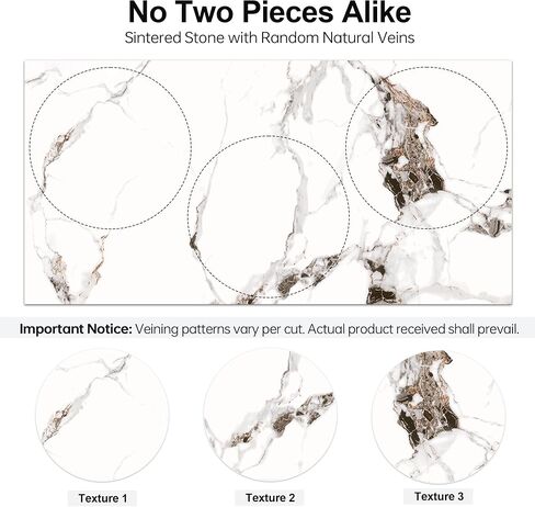 Table Top 31.5″ Round Ivory Sintered Stone - Heat Scratch Stain Resistant for Dining Office Bar Patio, Weatherproof Easy Clean in Kuwait
