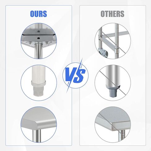 NSF Stainless Steel Table for Prep & Work, 30 in x 24 in with Adjustable Undershelf, Commercial Heavy Duty Table for Restaurant, Home and Hotel in Saudi Arabia