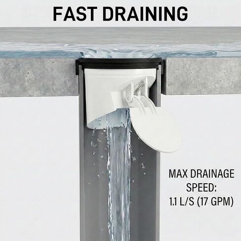 Drain Seal for 3 Inch General Purpose Floor Drain, Spring-Loaded Backflow Preventer Valve, Sewer Gas & Odor Blocker Core, Anti-Clog Solution for Basement & Shower in Kuwait