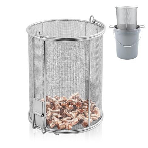 1 Pcs 1/32″ Dip N' Drain Stainless Steel Part Cleaning Strainer Basket for 5 Gallon Buckets, Swing Handle, for Mechanics, Auto Parts Washing, Garage, Shop & Home Workshop, Bucket Not Included in Kuwait