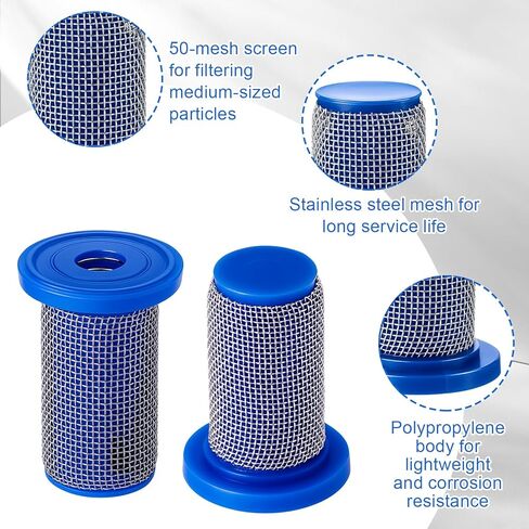 20 Pcs 50 Mesh Strainer Poly Body Stainless Steel Mesh Screen Drip-Proof Poly Check Valve Tip Strainer for Gardening in Kuwait