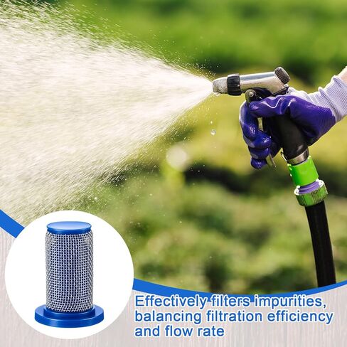 20 Pcs 50 Mesh Strainer Poly Body Stainless Steel Mesh Screen Drip-Proof Poly Check Valve Tip Strainer for Gardening in Kuwait