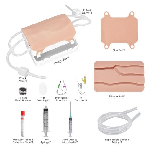 Medarchitect Portable Phlebotomy Practice Kit, IV Start Kit with Replaceable Parts and Storage Case, for Venipuncture and Blood Draw, for Nurses Medical Students and Training Institutions in Kuwait