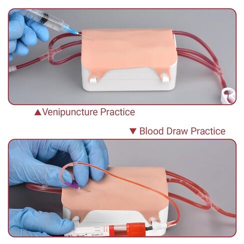 Medarchitect Portable Phlebotomy Practice Kit, IV Start Kit with Replaceable Parts and Storage Case, for Venipuncture and Blood Draw, for Nurses Medical Students and Training Institutions in Kuwait