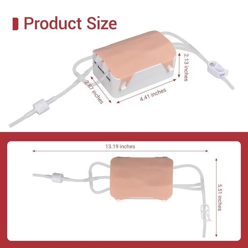 Medarchitect Portable Phlebotomy Practice Kit, IV Start Kit with Replaceable Parts and Storage Case, for Venipuncture and Blood Draw, for Nurses Medical Students and Training Institutions in Kuwait