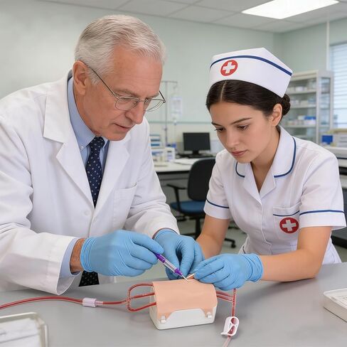 Medarchitect Portable Phlebotomy Practice Kit, IV Start Kit with Replaceable Parts and Storage Case, for Venipuncture and Blood Draw, for Nurses Medical Students and Training Institutions in Kuwait