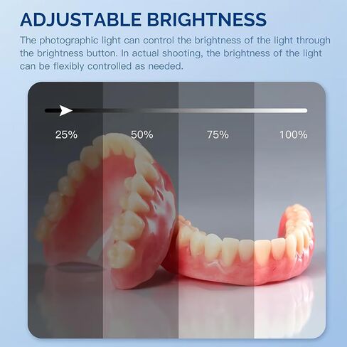 Dental Mobile Phone Fill Light, Dental Oral LED Photography Kits, 3 Group Lights Adjusted Independently & 3D Surround Lighting Design, for Home Salon and Macro Photography in Kuwait
