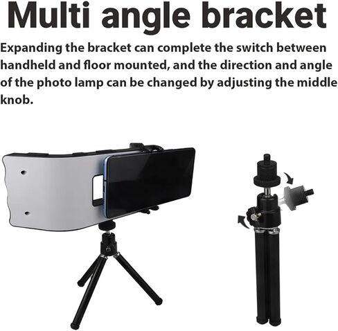 Dental Mobile Phone Fill Light, Dental Oral LED Photography Kits, 3 Group Lights Adjusted Independently & 3D Surround Lighting Design, for Home Salon and Macro Photography in Kuwait