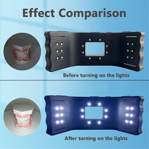 Dental Mobile Phone Fill Light, Dental Oral LED Photography Kits, 3 Group Lights Adjusted Independently & 3D Surround Lighting Design, for Home Salon and Macro Photography in Kuwait