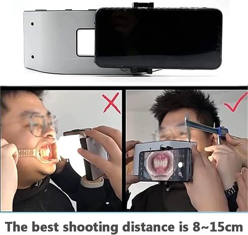 Dental Mobile Phone Fill Light, Dental Oral LED Photography Kits, 3 Group Lights Adjusted Independently & 3D Surround Lighting Design, for Home Salon and Macro Photography in Kuwait