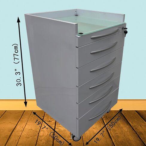 5 Drawers Dental Special Storage Cabinet Dental Cabinet Mobile Cart Stainless Steel Moving Side Cabinet Utility Storage Cart with Lock and Wheels for Dental Clinic Hospital (No Trays) in Kuwait