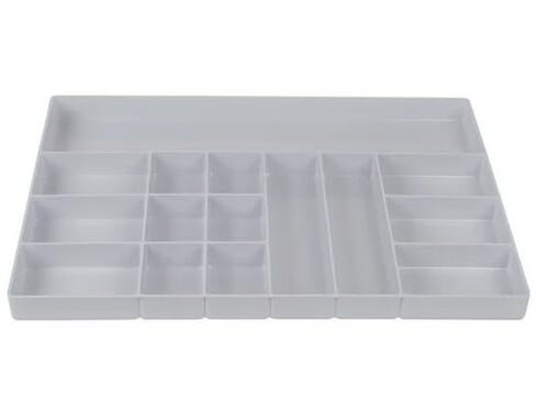 3/Pieces Dental 13/Section Large Drawer Organizer Tray, Dental Supply Cart Section Divided White Tray for Medical/Dental Supply in Kuwait