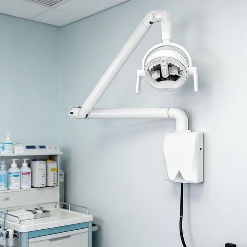 Wall Mounted Dental LED Operating Lamp White Yellow Adjustable Round Shadeless Light in Saudi Arabia