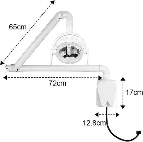 Wall Mounted Dental LED Operating Lamp White Yellow Adjustable Round Shadeless Light in Saudi Arabia