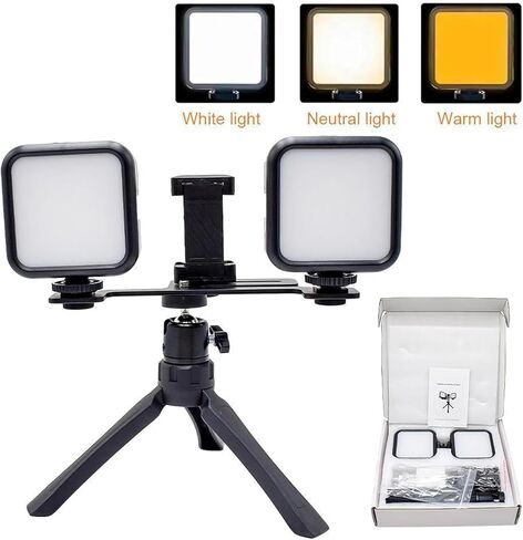 Dental Mobile Phone Fill Light, Dental Photography Light Kit with 48-100Mm Extendable Phone Holder, 3000K-7000K Color Temperature & 3 Group Lights Adjusted Independently for Clear Images in Saudi Arabia