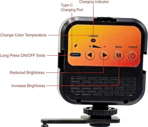 Dental Mobile Phone Fill Light, Dental Photography Light Kit with 48-100Mm Extendable Phone Holder, 3000K-7000K Color Temperature & 3 Group Lights Adjusted Independently for Clear Images in Saudi Arabia