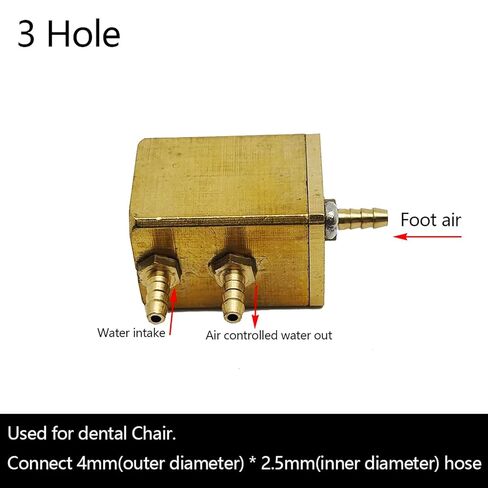 Dental Square Water Air Valve Water Connectors for Dental Chair Unit Spare Part Dentist Equipment Parts Tool (3 holes) in Kuwait