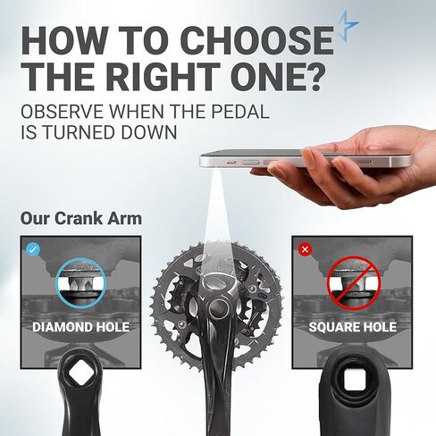 BlueStars Crank Left Arm with Diamond Hole, 170mm Aluminium Alloy Bicycle Crank Arm Left Replacement for Mountain Bike Road Bike (Black) in Kuwait