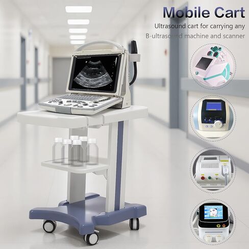 Generic Mobile Trolley Cart for Ultrasonic Imaging Scanner System Cart with 3 Holes 4 Wheels 2 Brake Wheels Mobile Workstation for Hospital Dental Clinics Beauty Salons in Saudi Arabia