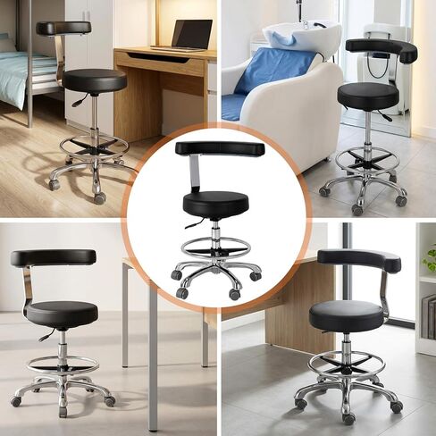 Adjustable Ergonomic Dental Stool with Back Support Rolling Doctor Chair for Dentists Hygienists Assistants & Medical Professionals in Saudi Arabia