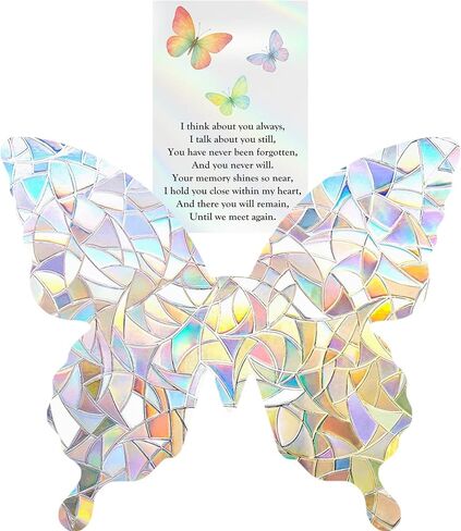 بطاقات التعاطف التذكارية Suncatcher، ملصق نافذة قوس قزح الحزن، آسف لفقدان أحبائك، هدايا الجنازة، الاحتفال بزينة الحياة، هدية الفجيعة لفقد الأم، الصديق in Kuwait