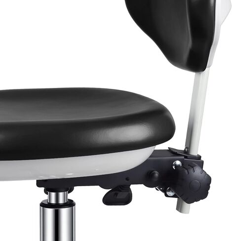 REEHUT Dental Medical Chair Doctor's Stool Multifunctional Height-Adjustable Swivel Chair Mobile Chair PU Leather Blak in Kuwait