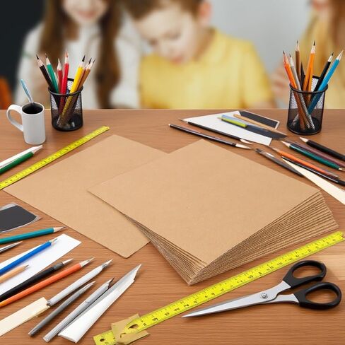 Bercoor 25 Pack Corrugated Cardboard Sheets 12x12, Flat Corrugated Cardboard Inserts for vinyl record mailers, Packing, Shipping, Mailing, Card Board Backing, Art Craft in Kuwait