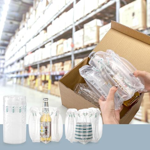 Tebery 400 Count Air Pillows for Shipping, Inflatable Air Cushion Bags Roll with Pump, Leak-Proof Bag Stuffing for Shape, Reusable Packaging Filler Supplies for Shipping Moving Box, 3.54'' x 7.87'' in Saudi Arabia