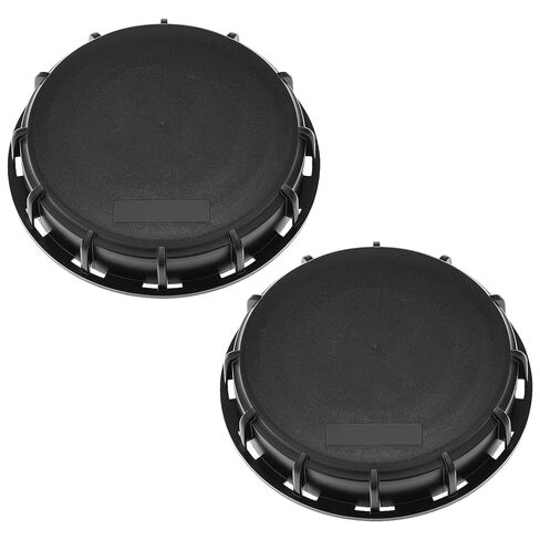 QWORK 6" Solid Cap W/Gasket for IBC Tote, IBC Tote Water Tank Cover, 2 Pack Leak-Proof Design Plastic IBC Tank Adapter Storage Cap for Chemical Food and Industrial Storage, Black in Saudi Arabia