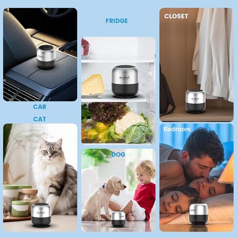 Fridge Deodorizer – 4 Pack Refrigerator Odor Eliminator, Lasts 10 Years, Chemical-Free Fresh Odor Eliminator Kit, More Effective Than Baking Soda, for Kitchen Appliances, Closet, Car, Pet Areas-Black in Kuwait