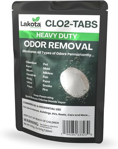 Chlorine Dioxide Heavy-Duty Fogger Deodorizing Kit, Professional Strength Odor Remover For Car, Home, RV, Room, Garage. Scent Bomb Air Freshener & Deodorizer. Easy to Use Kit Eliminates All Odors! in Kuwait