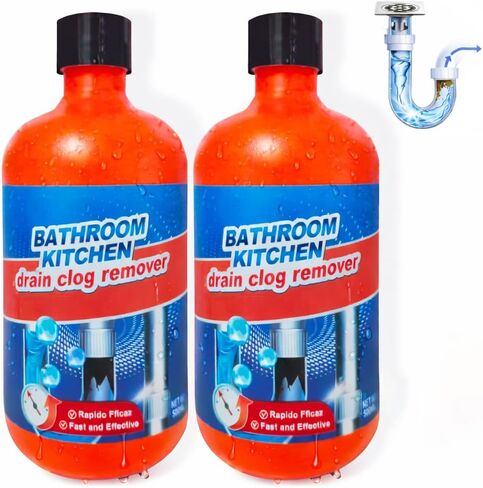 Drain Clog Remover, Liquid Plumber Drain Cleaner, Sink Cleaner Garbage Disposal and Deodorizer, Pipe Cleaners for Shower or Sink Drains, Professional Toilet Unclogs and Removes Hair, Blockage (2 pcs) in Kuwait
