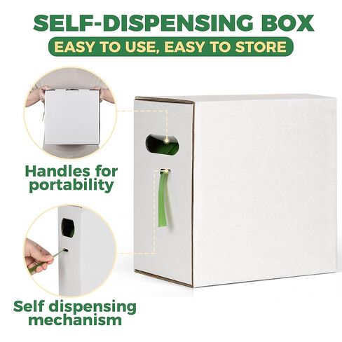 بكرة ربط شديدة التحمل للتغليف والربط - بوليستر أخضر من الدرجة الصناعية PET، 500 قدم × 5/8 بوصة × 0.035 بوصة ملف حزام منصة نقالة بقوة 1400 رطل، مقاومة للصدأ مع مجموعة صندوق التوزيع الذاتي in Kuwait