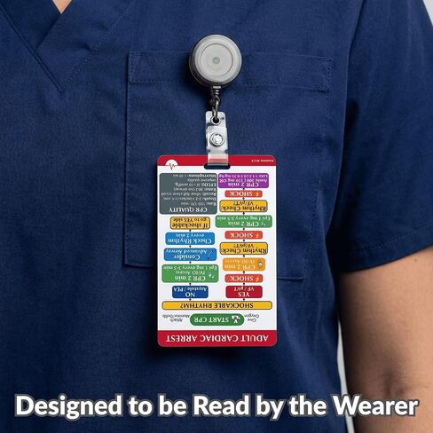 2025 ACLS & PALS Badge Buddy Bundle - Adult & Pediatric Advanced Life Support Vital Signs Badge Card - Complete Reference for Emergency Nurses, ICU & Paramedics with Meds, Hs & Ts, Cardiac Arrest in Saudi Arabia