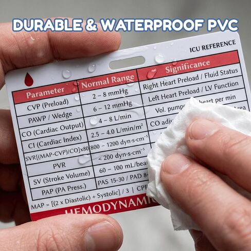 Intensive Care Nurse Essentials & RN Badge Buddy Reference Cards – Critical Care Survival Guide for ER & Cardiac Nurses – Waterproof Pocket Cheat Sheets with ACLS EKG Vents & Labs in Saudi Arabia