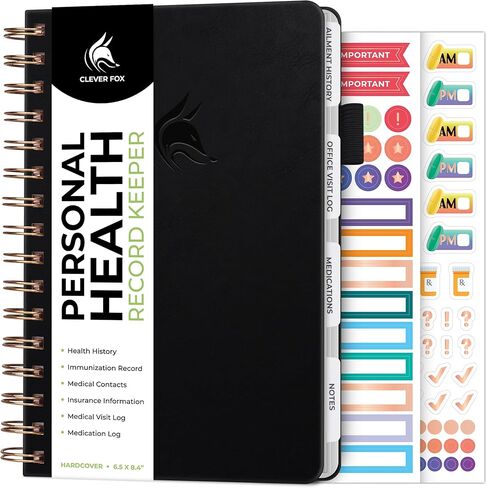 Clever Fox Personal Health Record Keeper – Medical Care Planner – Wellness & Medication Tracker Journal for Patients – Organizer Notebook, Daily Tracking Log Book & Appointment Diary (Forest Green) in Saudi Arabia