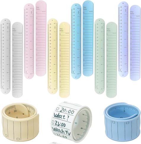 6 Pack Wearable Silicone Memo Wristbands, Waterproof Nurse Notepad Rem，ovable Reminder Bracelets Portable Note Wristbands with Ruler Size 9.3 x 1.8 Inches Suitable for Nurses in Six Colors Silicone Memo Wristband in Kuwait
