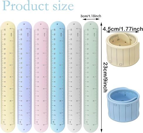 6 Pack Wearable Silicone Memo Wristbands, Waterproof Nurse Notepad Rem，ovable Reminder Bracelets Portable Note Wristbands with Ruler Size 9.3 x 1.8 Inches Suitable for Nurses in Six Colors Silicone Memo Wristband in Kuwait