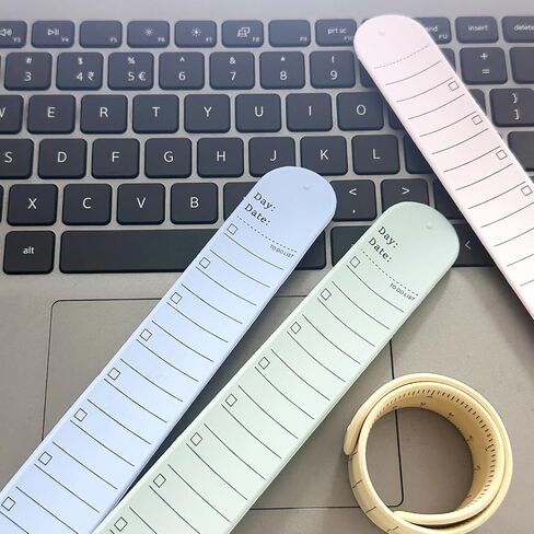 6 Pack Wearable Silicone Memo Wristbands, Waterproof Nurse Notepad Rem，ovable Reminder Bracelets Portable Note Wristbands with Ruler Size 9.3 x 1.8 Inches Suitable for Nurses in Six Colors Silicone Memo Wristband in Kuwait