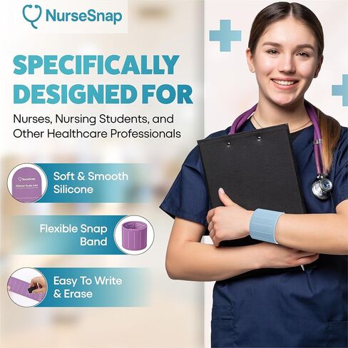 Clinical Wristband – Quick Lab Values & Task Checklist for Nurses and Nursing Students – Silicone Reference Bracelet for Hospital Shifts, Clinicals, and Skills Labs in Kuwait