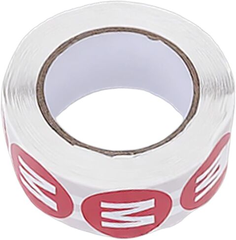 7 Slot Label Dispenser, Transparent Acrylic Sticker Roll Holder Wall Mount with 7 Rolls 1 Inch Labels, Ideal for Home, Office & School Organization in Kuwait