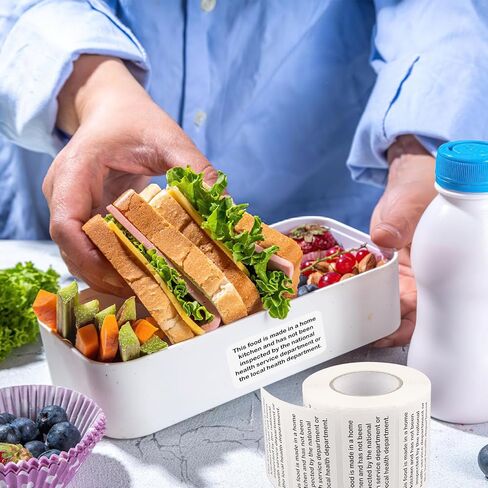 800 Count Cottage Baking Food Law Labels Stickers，Homemade Stickers for Baked Goods Ingredients, Home Kitchen Inspection Statement Thermal Printed Labels in Kuwait