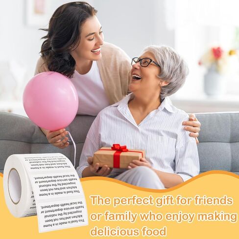 800 Count Cottage Baking Food Law Labels Stickers，Homemade Stickers for Baked Goods Ingredients, Home Kitchen Inspection Statement Thermal Printed Labels in Kuwait