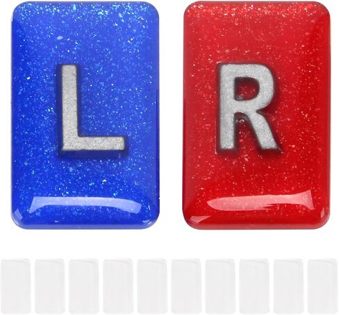 X-Ray Markers with 10 Pc Adhesive Strips, X-ray Markers with Lead Initials, Clear Epoxy Resin with Lead L & R Letters to Nurse Radiologist Badge Buddy, Rad Tech Markers Gift for Radiology Tech Nurses in Saudi Arabia