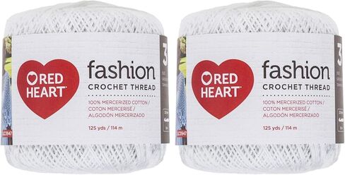 Red Heart Fashion Crochet Thread, 3, White 375 Foot in Kuwait